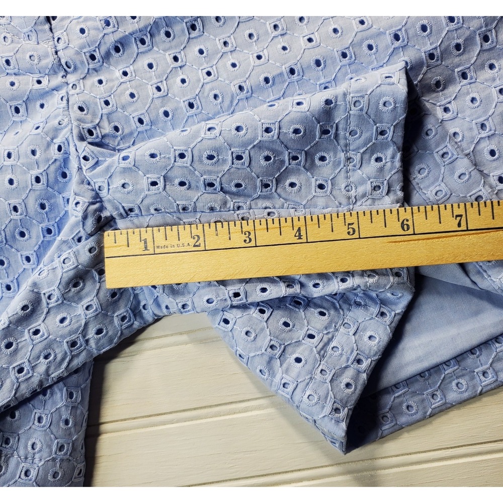 Ann Taylor Women's Loft Size 10 Baby Blue Eyelet Riviera Shorts New With Tags - Picture 3 of 6